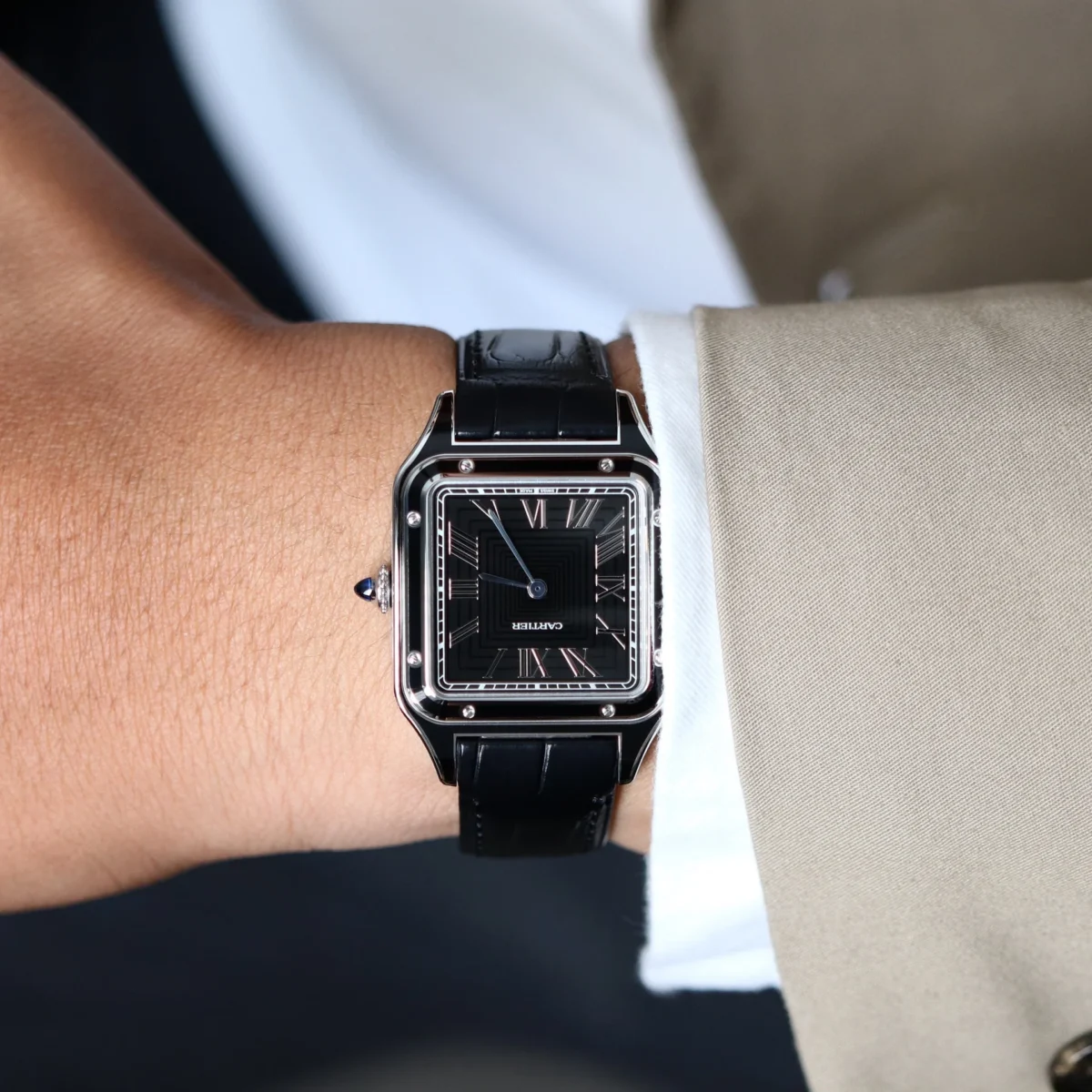 ⁦Cartier Santos watch for men and women WSSA0046⁩ - الصورة ⁦9⁩