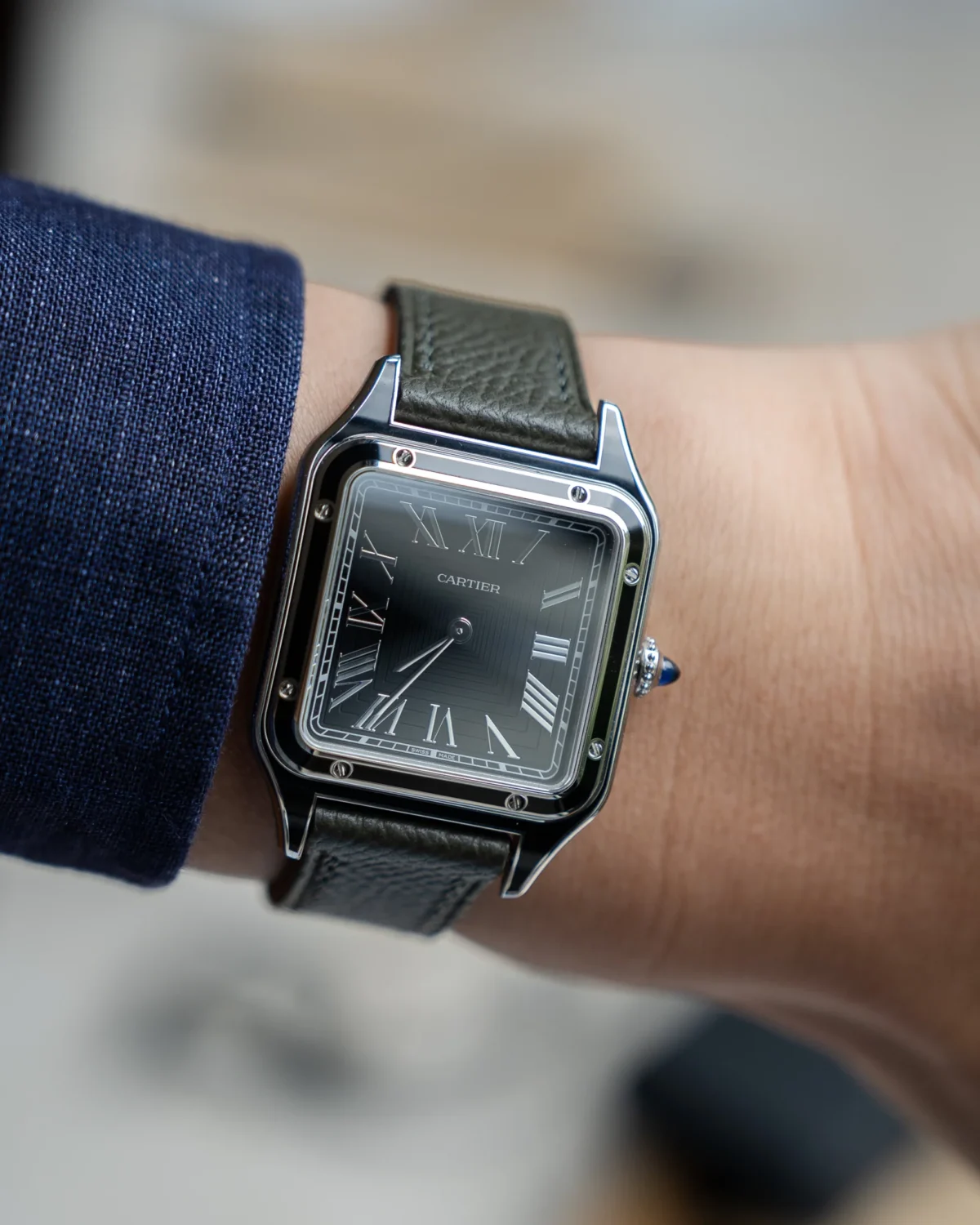 ⁦Cartier Santos watch for men and women WSSA0046⁩ - الصورة ⁦16⁩
