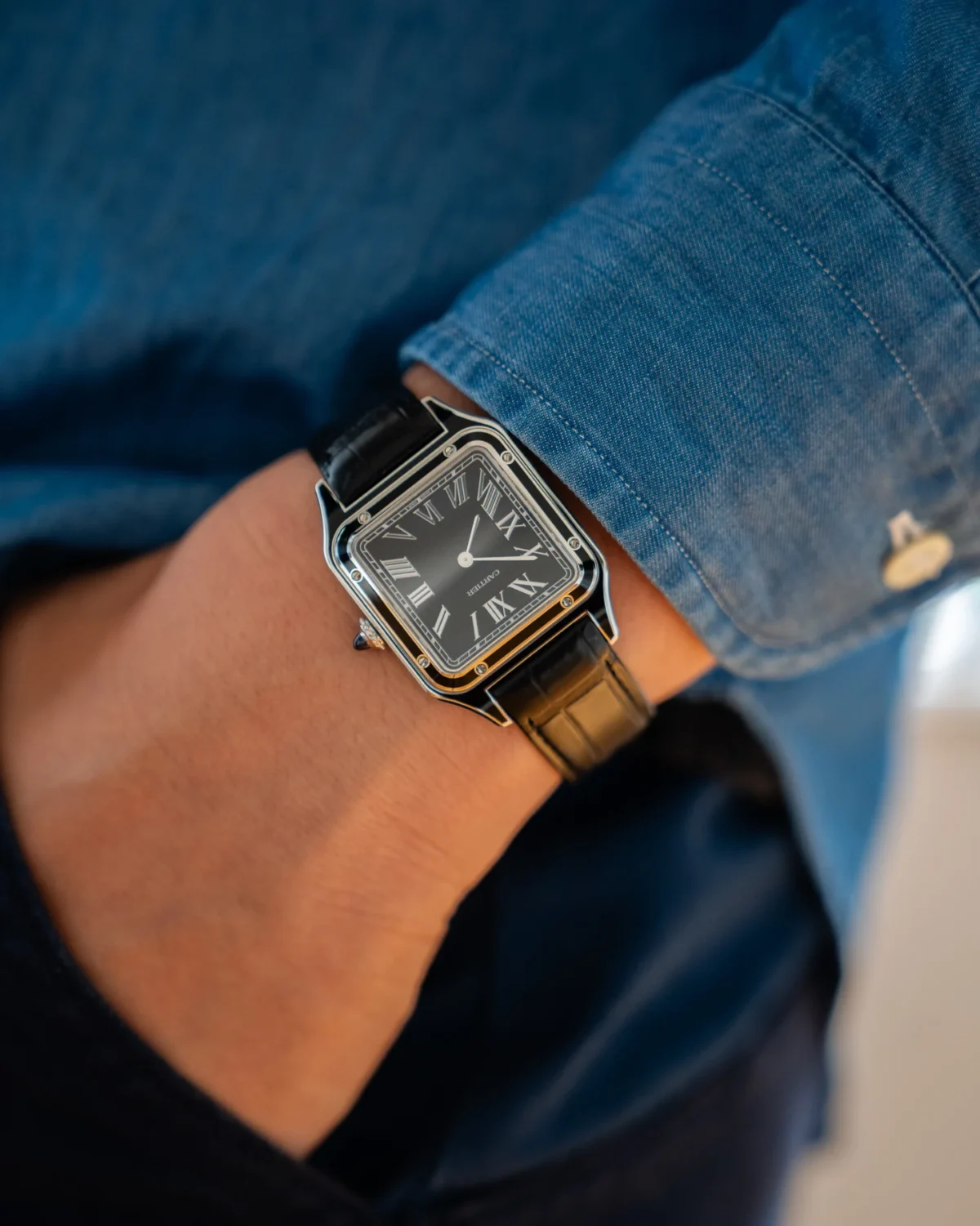 ⁦Cartier Santos watch for men and women WSSA0046⁩ - الصورة ⁦19⁩