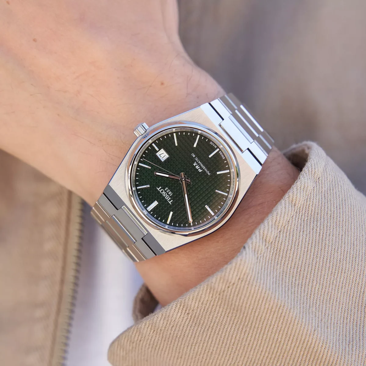 ⁦Tissot T-Classic (PRX Powermatic 80) watch For Men T137.407.11.091.00⁩ - الصورة ⁦20⁩