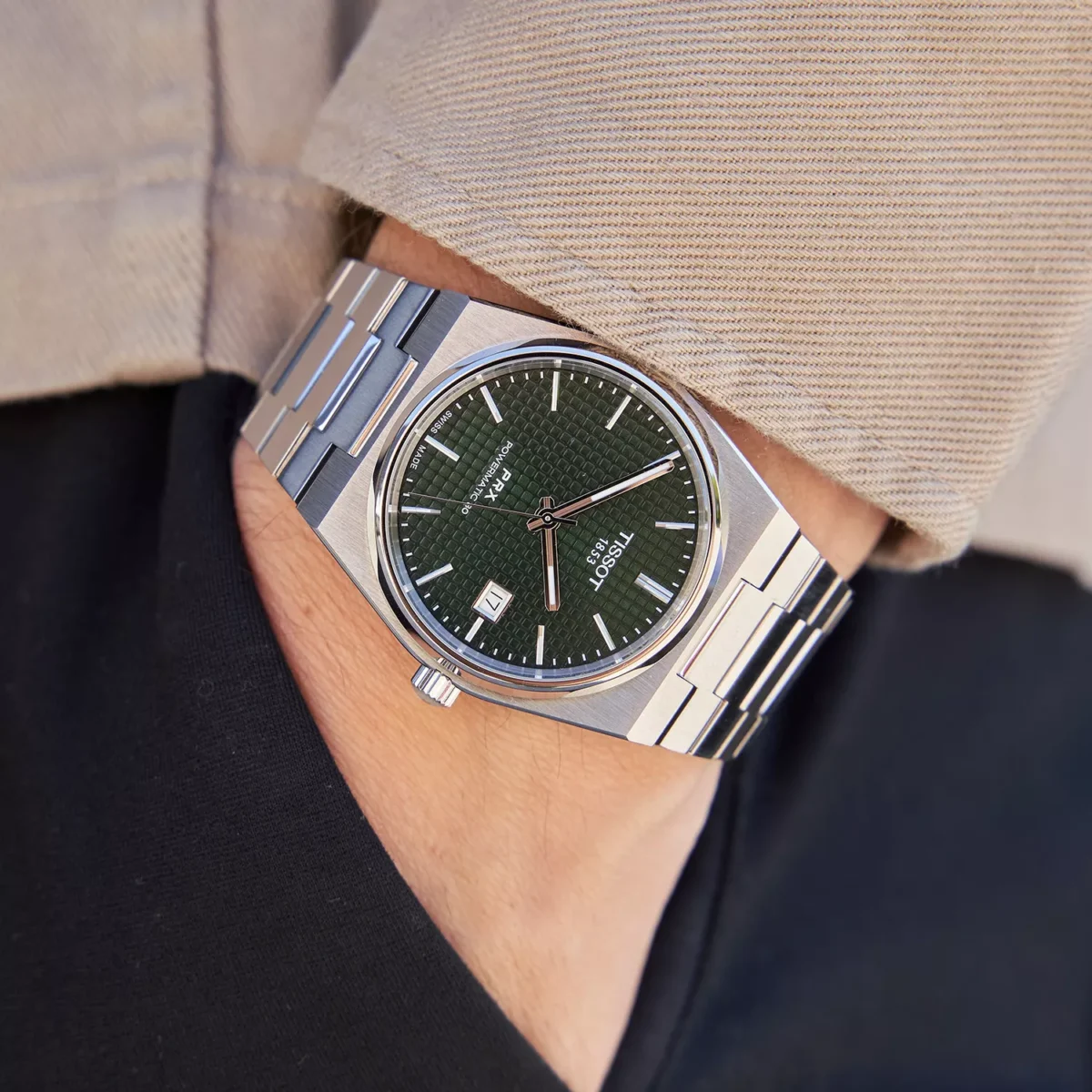 ⁦Tissot T-Classic (PRX Powermatic 80) watch For Men T137.407.11.091.00⁩ - الصورة ⁦21⁩